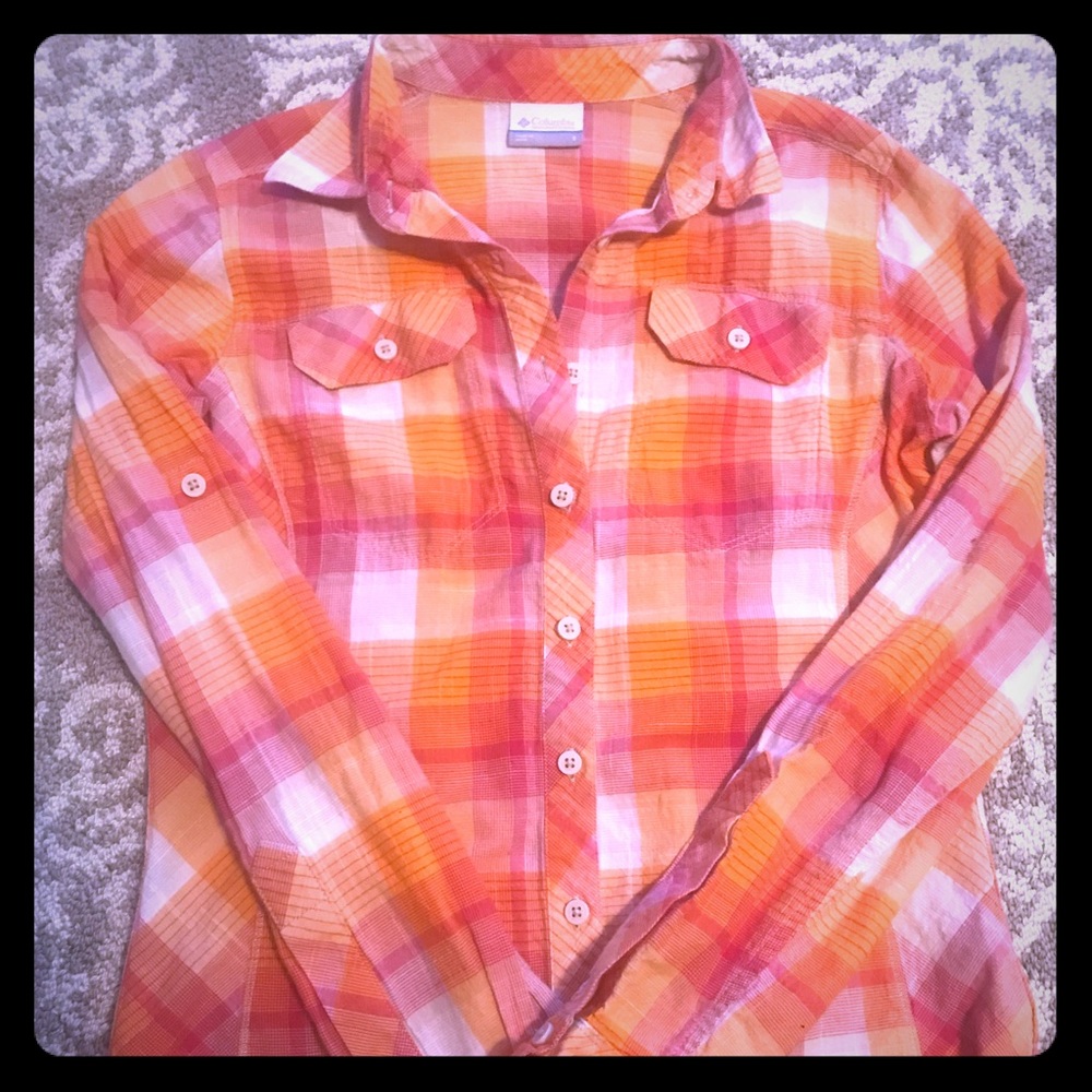 Columbia women’s plaid shirt size small